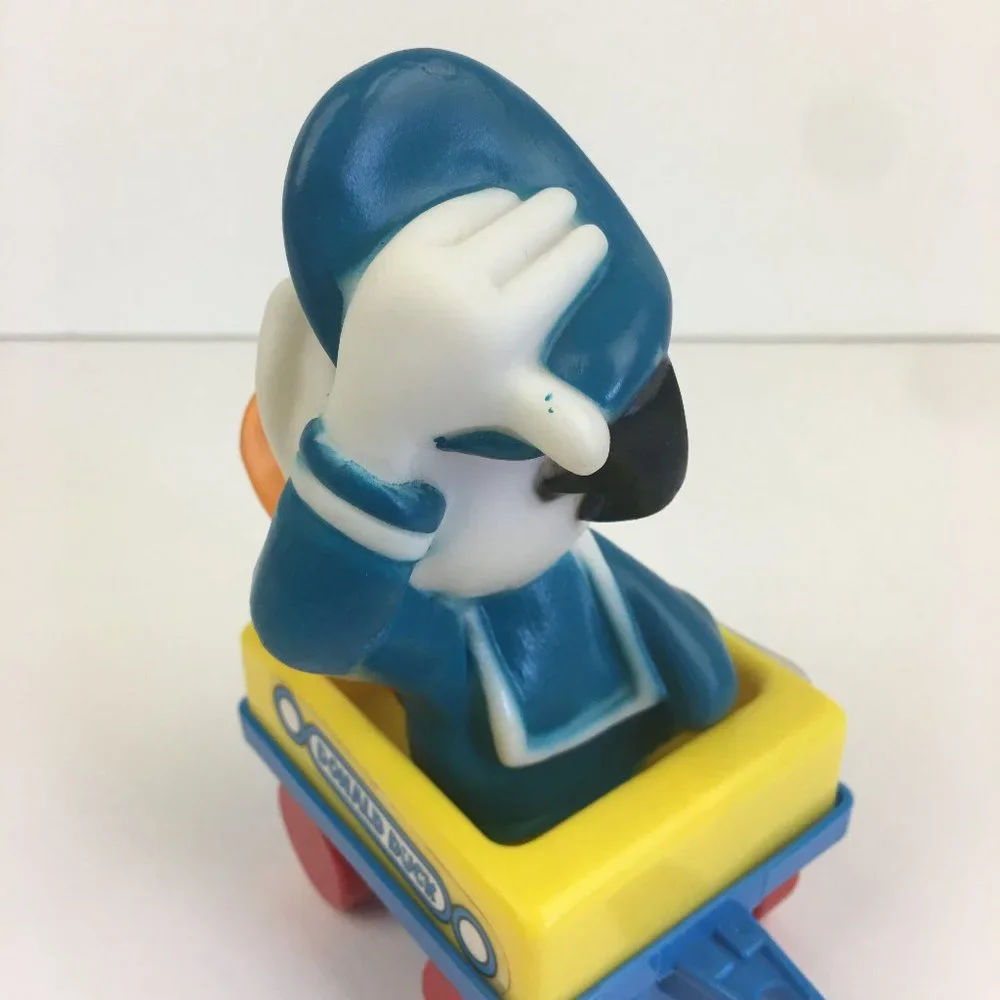 Vintage 1980s Walt Disney Donald Duck Replacement Train‎ Kids Toy Plastic Rubber